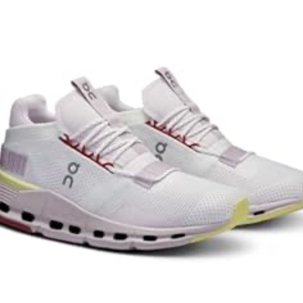 On Running Women’s White and Pink Athletic Shoes